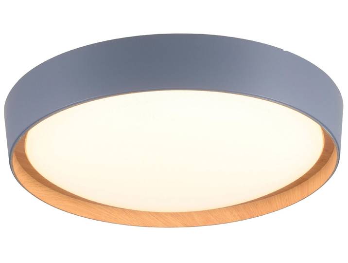 Plafonnier LED\, intensité lumineuse variable\, gris\, D 40 cm