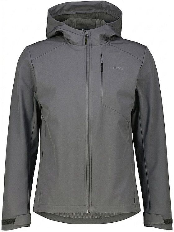 MERU Herren Softshelljacke Bordeaux Hoodie grau   XL M
