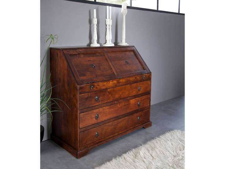 Secrétaire 107x50 Acacia laqué Nougat OXFORD #515