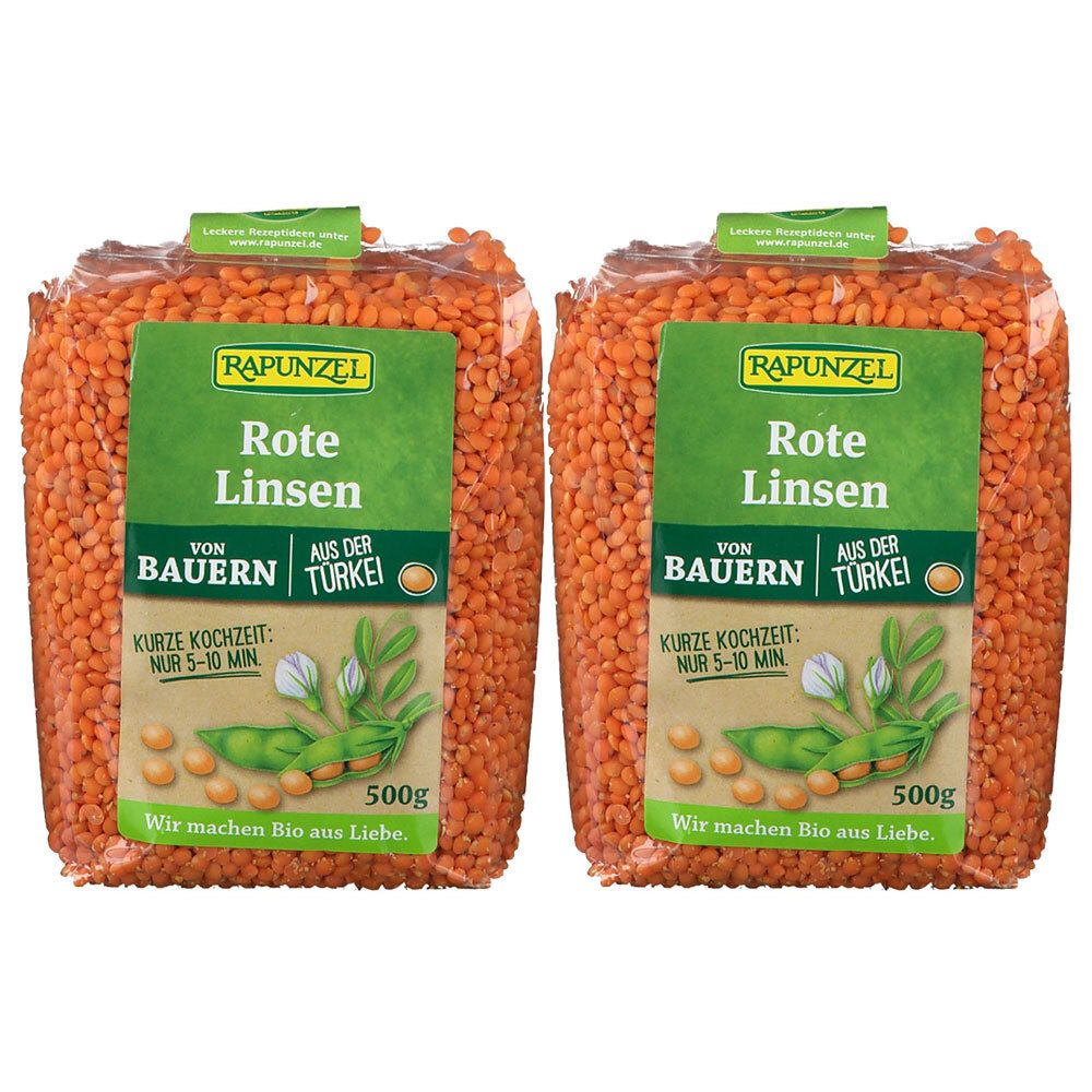 Rapunzel Bio Rote Linsen 2x500 g Kerne