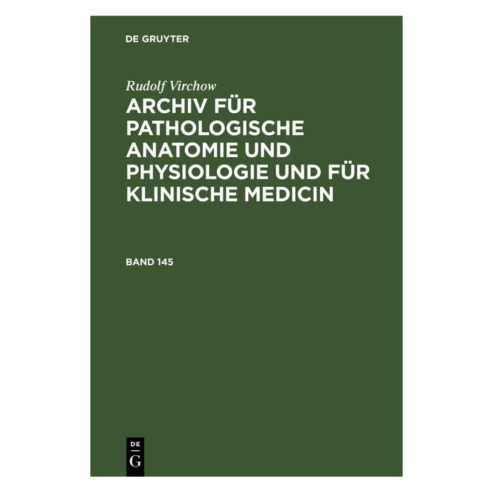 De Gruyter Virchow:Rudolf Virchow: Archiv für path (Deutsch, Hardcover, Rudolf Virchow) (67779533)