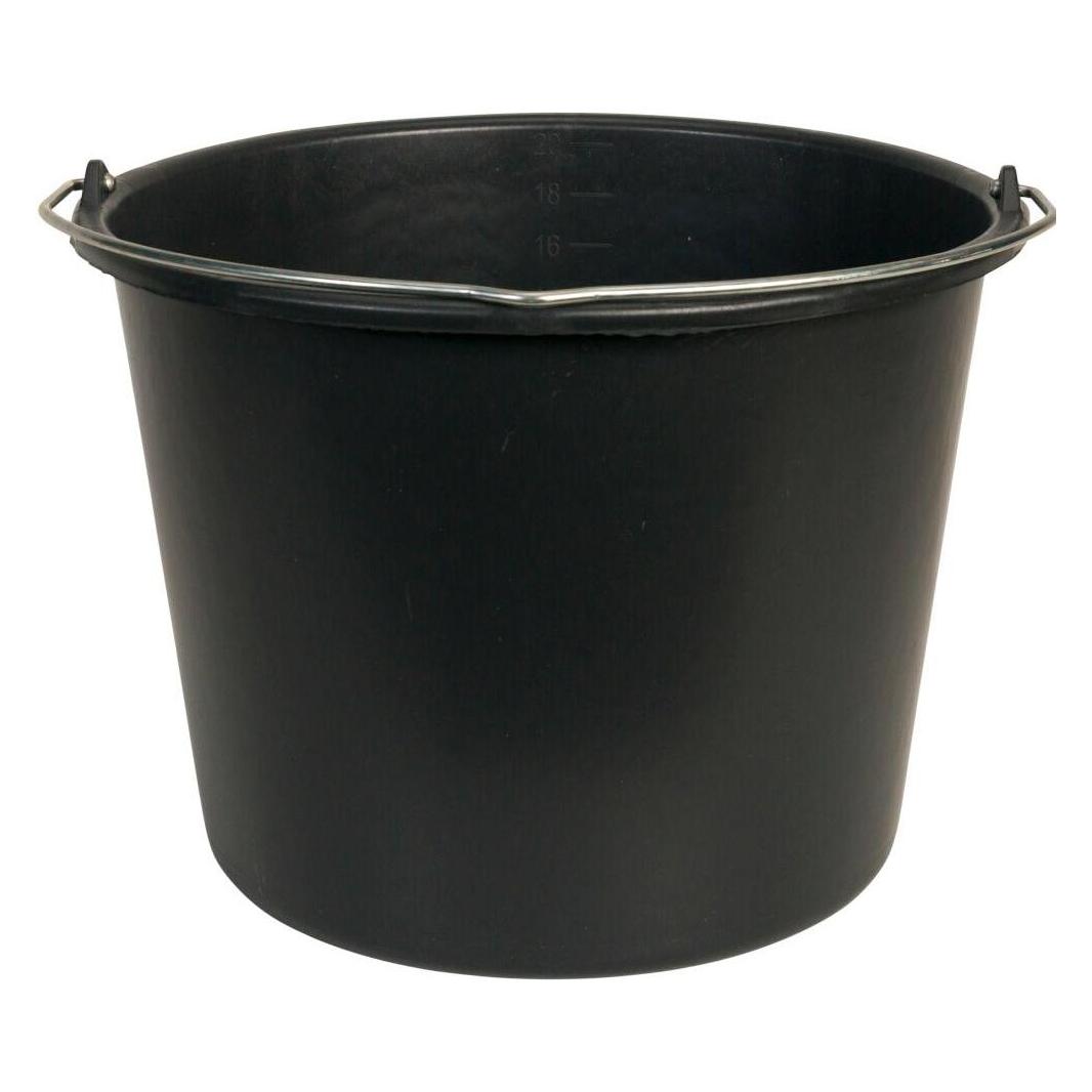 Ironside Baueimer 20 L schwarz mit Literskala (102641)