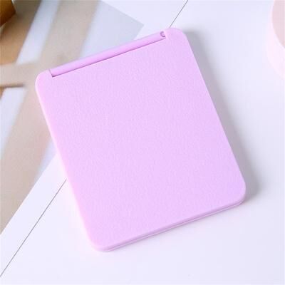 Fusion Finds Portable Folding Makeup Mirror Compact Vanity Mirror Travel Friendly Single Sided Pocket Mirror purple