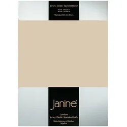 Janine Jersey Elastic Spannbetttuch 180x200 cm - 200x220 cm | sand - beige