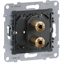 Legrand 765078 SEANO Einsatz 1-fach Lautsprecher-Anschluss mit 4 mm-Buchsen