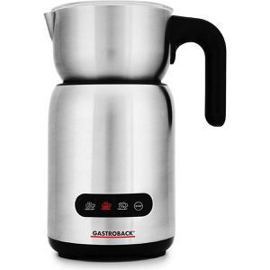 Gastroback Milchaufschäumer Milk & Chocolate Advanced, 42359, Induktion, mit 4 Programmen, aus Edelstahl, silber, 600 ml
