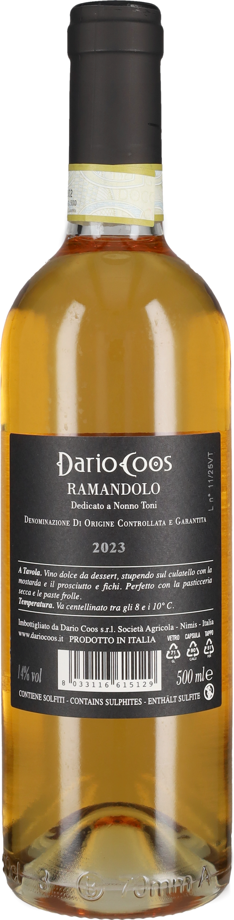 Coos Dario Ramandolo Vendemmia Tardiva Dario Coos 2023 - 50cl