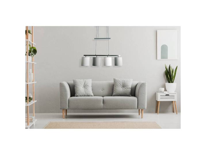 Suspension Tilde I 15 x 116 x 86cm Blanc/Gris Tissu mélangé E27