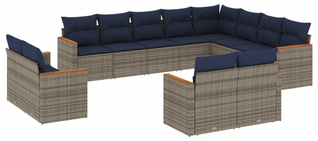 Gartenmöbel-Set - Gartenbank - Esszimmer-Set für den Außenbereich - Lounge-Set - Gartenmöbel - PE-Rattan - Stahlrahmen mit Pulverbeschichtung