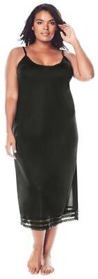 Plus Size Women's Full Slip Snip-to-Fit - Long by Comfort Choice in Black (Size L)
