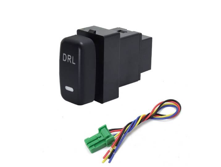Alimentation de batterie LED rouge DRL, bouton de commutation de ventilateur de direction pour Mitsubishi Lancer, Grandis, 12V, 1PC