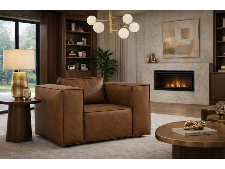 JVmoebel Relaxsessel Eleganter Brauner Sessel Relaxsessel Designer Loungesessel Möbel (1-St), Made in Europa