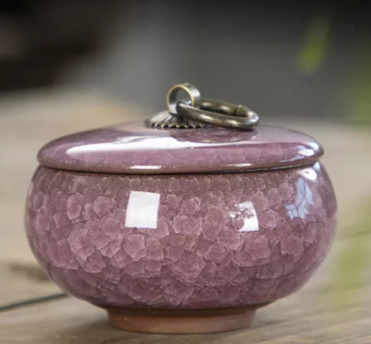 Mini Urn keramiek oud roze 50ml