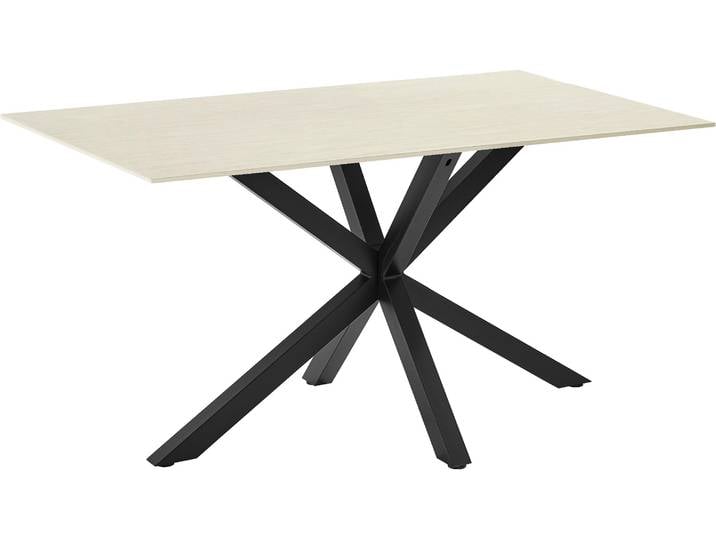 Esstisch GOODPRODUCT Louvelle , beige (weiß), B:140cm H:75cm T:80cm, Tische, Esstisch