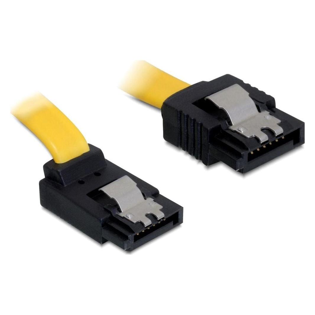 Delock SATA-3 Kabel: 70cm, Metall Clip,gelb (70 cm, SATA III) (82812)
