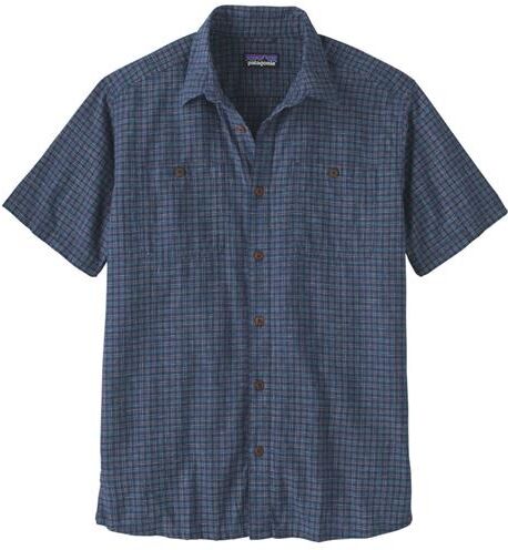 Patagonia Mens Back Step Shirt, Rainfall Plaid / Stone Blue