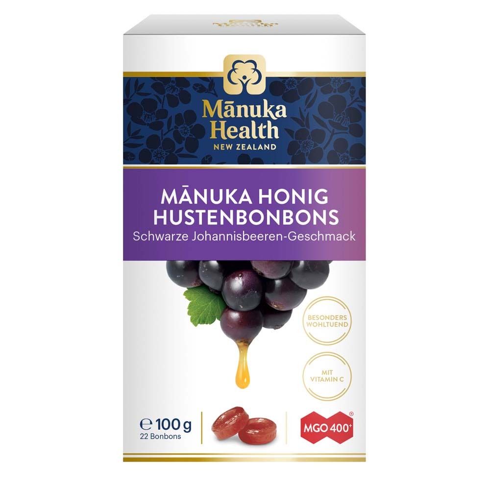 Manuka Health MGO 400+ Lutschbonb.schw.Johannisb. 100 g Bonbons
