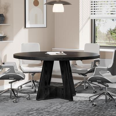 YUZHOU 47-Inch Round Conference Table/Desk for Meeting/Seminar/Training Room