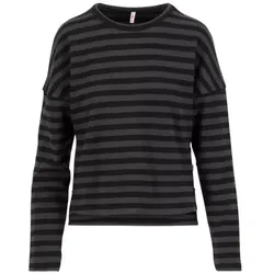 Blutsgeschwister Longsleeve Stereo Rainbow Crew - black line stripes M