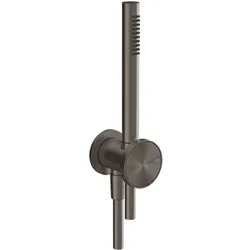 Gessi Origini Brause-Set mit Wandanschlussbogen, Halterung, Schlauch, Handbrause, Wandmontage, 66123707, Farbe: PVD