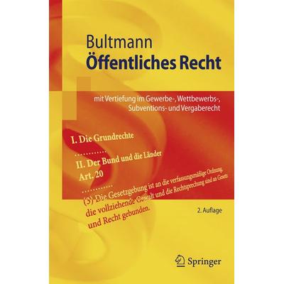 Öffentliches Recht, Taschenbuch von Peter Friedrich Bultmann, Springer Berlin, 978-3-540-76517-2