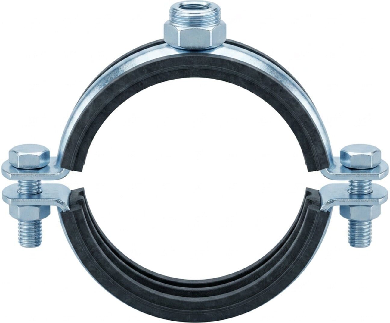 DIN 4109 Zn 20 - 23 / M 8 + M 10 Rohrschelle m. Schalldämpfung gal Zn S ; Industrial Quality Supplies (041090100200023)