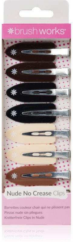 Brushworks No Crease Clips hair pins Nude