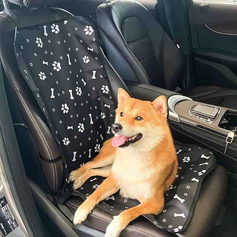 INF Housse de Siège Auto pour Chiens et Chats Noir + Blanc