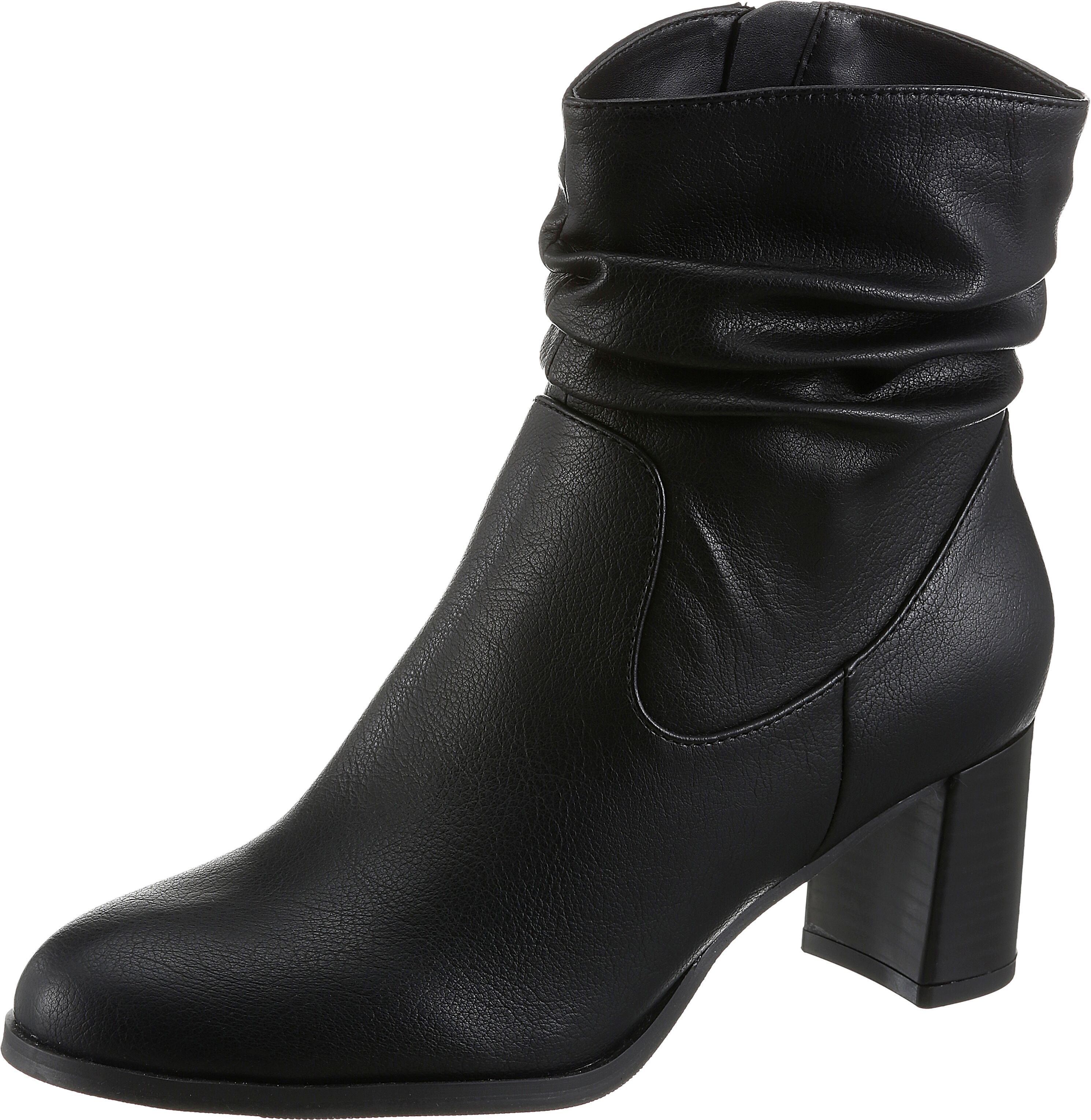 Stiefelette ANISTON SHOES, Damen, Gr. 39, schwarz, Lederimitat, unifarben, Basic, Schuhe Stiefelette, Ankle Boots mit Reißverschluss - NEUE KOLLEKTION
