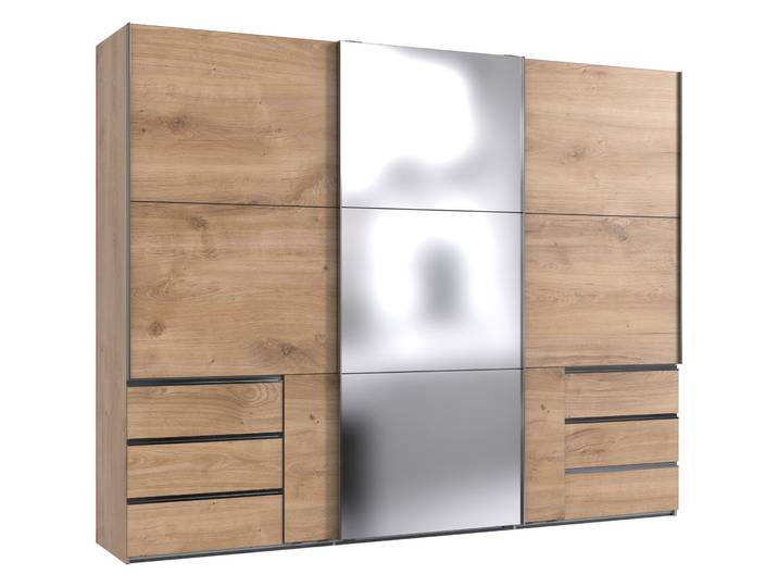 Kleiderschrank Sanko Plankeneiche Holzwerkstoff B 300 cm - Kleiderschrank