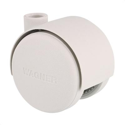WAGNER Design Möbelrolle/Doppelrolle - HART - Durchmesser Ø 40 mm, papyusweiß, Tragkraft 35 kg - 01600401