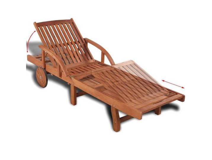 JLL*TOP - Chaise longue - Bain de soleil - bois massif d'acacia LLL363