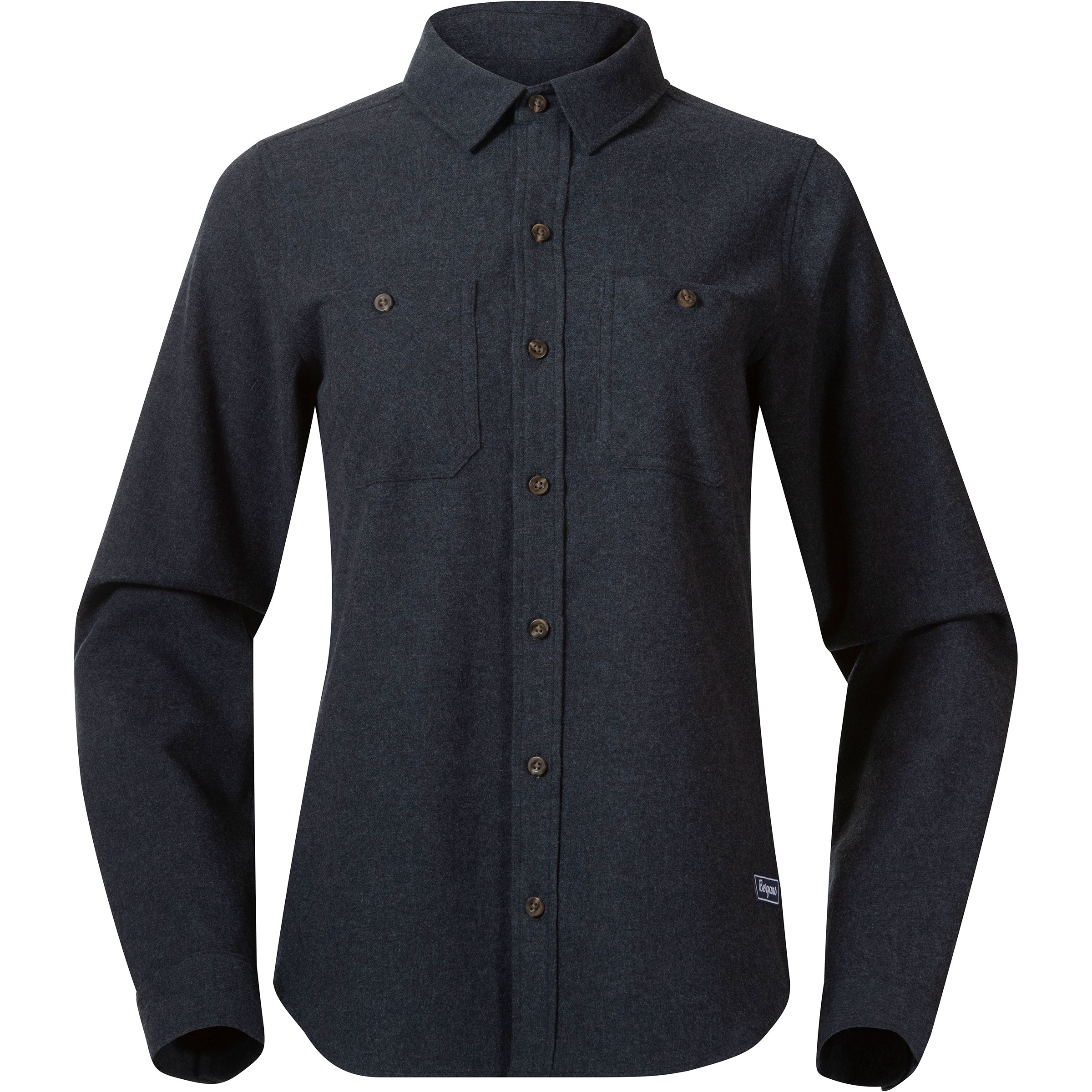 Bergans Nordmarka Flannel Damen Blusen blau Größe XS Camping Hautfreundlich