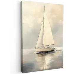 LEINWANDBILD Segelschiff - Meer - Bewölkt Deko Groß 90x140 cm