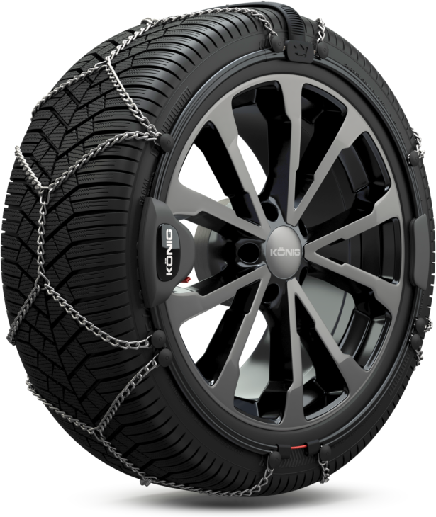 2 Chaînes Neige Métalliques Classiques Konig Reflex Edge 603