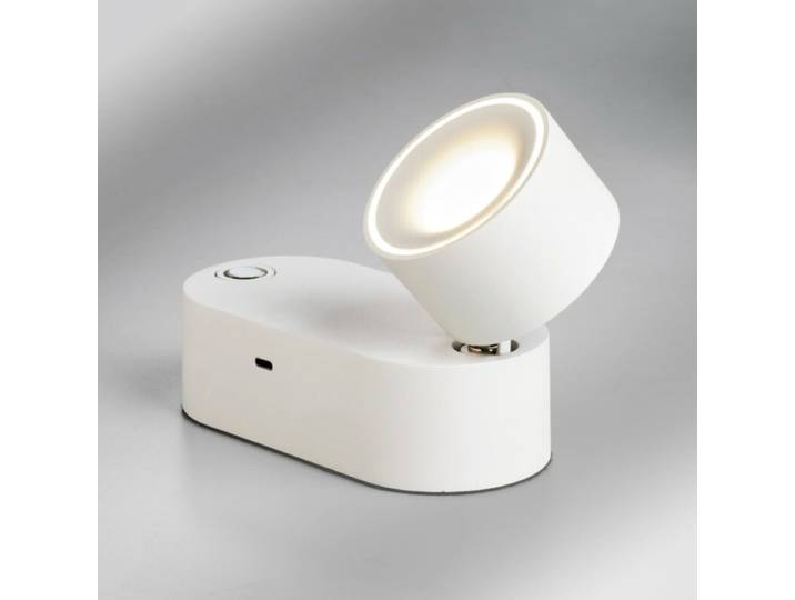 Lupia Licht Akkuleuchte Bloc für Tisch und Wand - Weiß Minimal