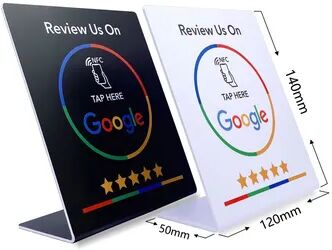 Multisell Products Hub Programmable NFC Google Reviews Display Stand Customizable Brand Bracket For Businesses black
