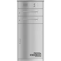 Paketkasten KNOBOX 14 mit zwei Briefkästen, Sprech- & Klingelsystem