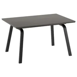 Stones Ausziehbarer Beistelltisch Dylan mit mattgrauer Marmorkeramikplatte und anthrazitfarbenen Metallbeinen – Maße 140/200 x 80 cm – Modernes Design
