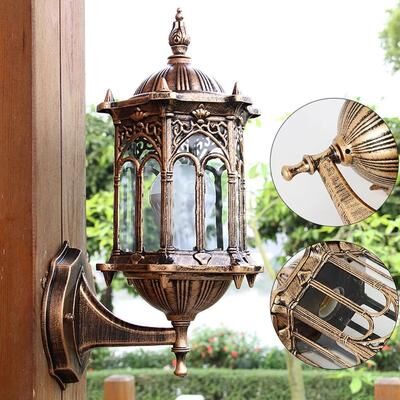 Multicon Wholesale Hub Antique Bronze Outdoor Wall Lantern Porch Garden Light Antique Bronze Outdoor Wall Lantern Porch Garden Light
