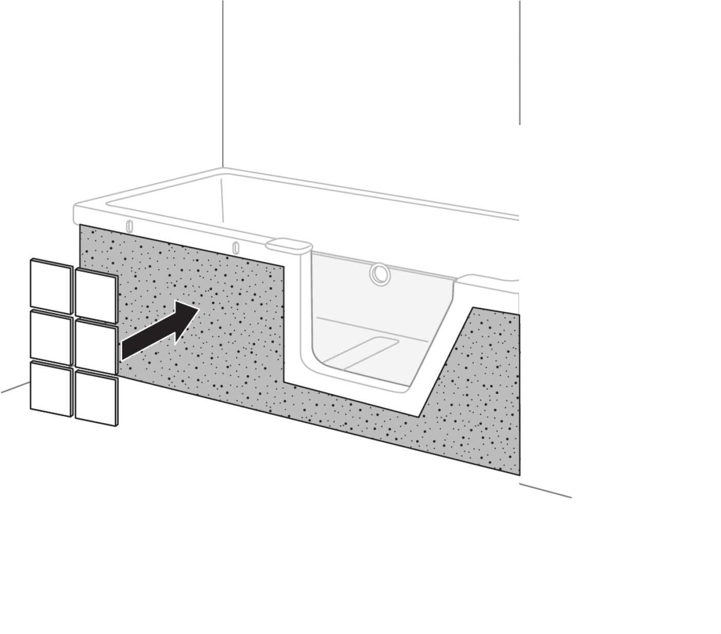 DUSCHOLUX Step-in Pure frieze carrier front entry right 699.300095
