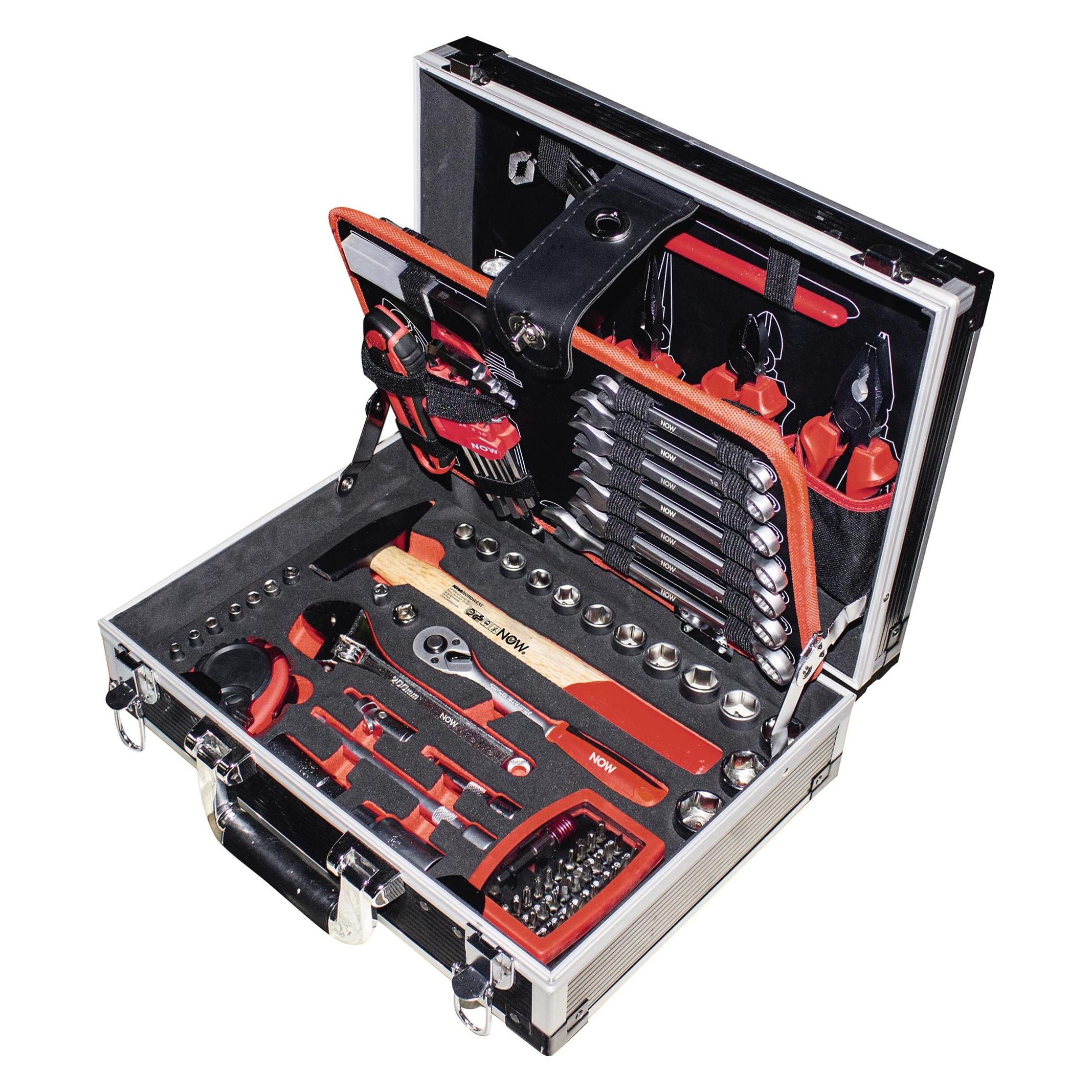 Nordwest Werkzeugsortiment 105-tlg.im Aluminiumrahmen Koffer NOW (105 Teile) (4000802096)
