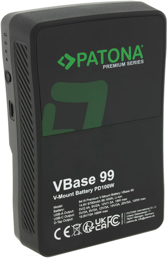 PATONA Premium V-Mount Akku VBase 99 inkl. Hardcase