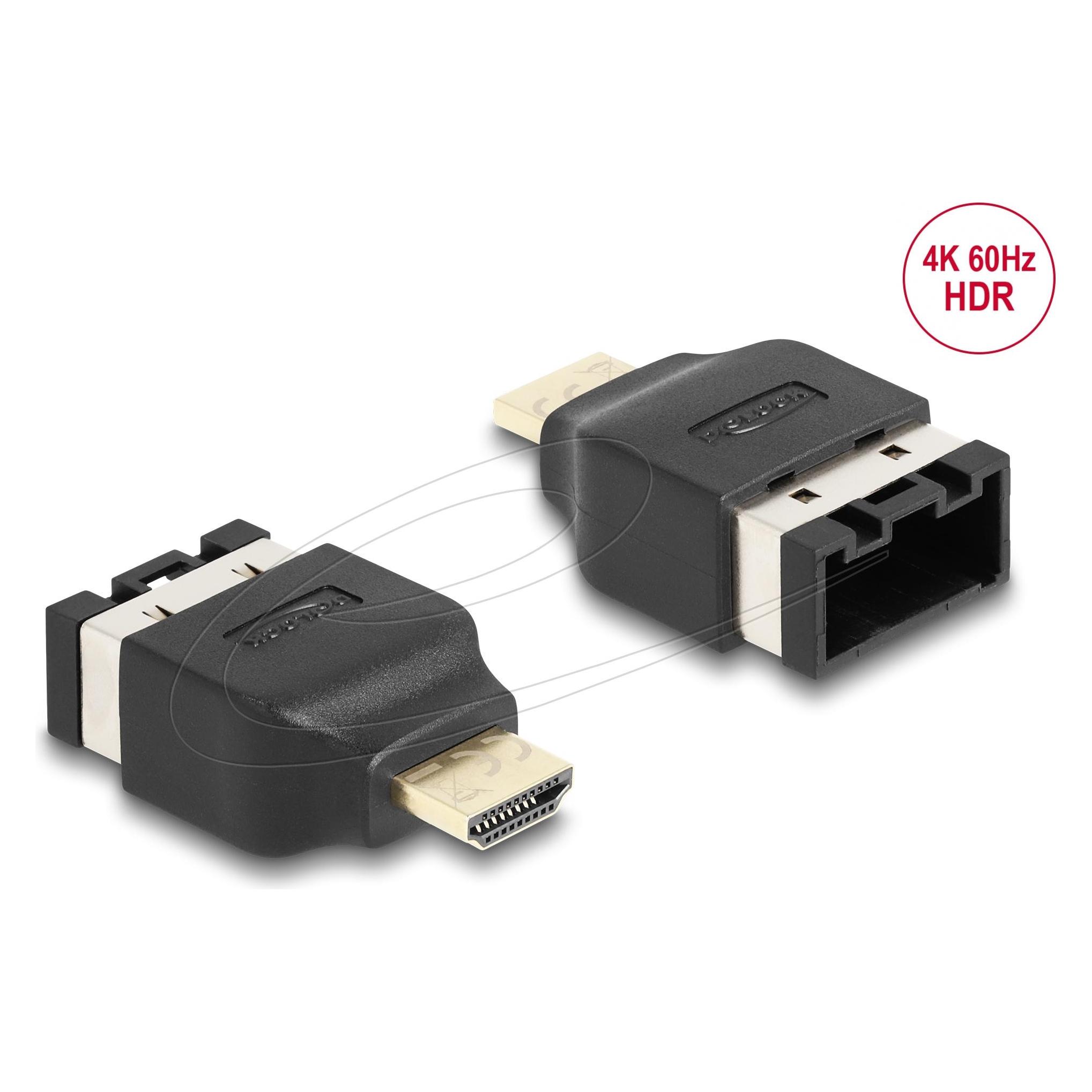Delock HDMI Automotive Adapter HDMI-E Buchse zu HDMI-A Stecker 4K 60 Hz (HDMI) (65963)