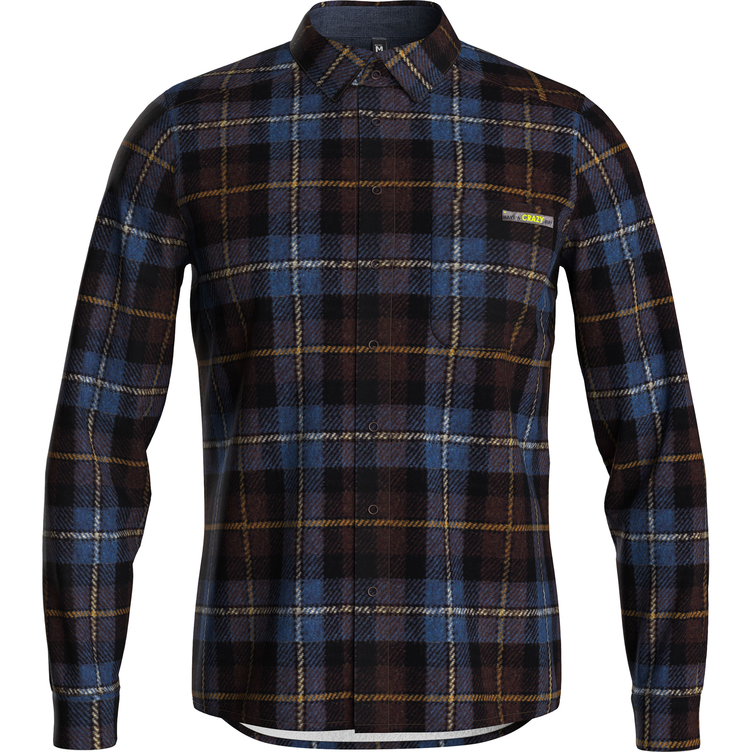 Crazy Lumberjack Herren Hemden blau Größe M Trekking Hautfreundlich Merinowolle