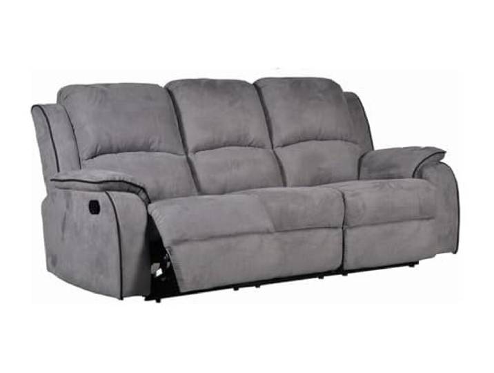 Vente-Unique - Relaxsofa 3 Hernani - Microfaser - grau