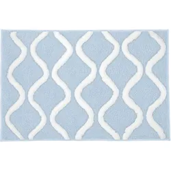 Kleine Wolke Badteppich Piana Stahlblau 70x120 cm