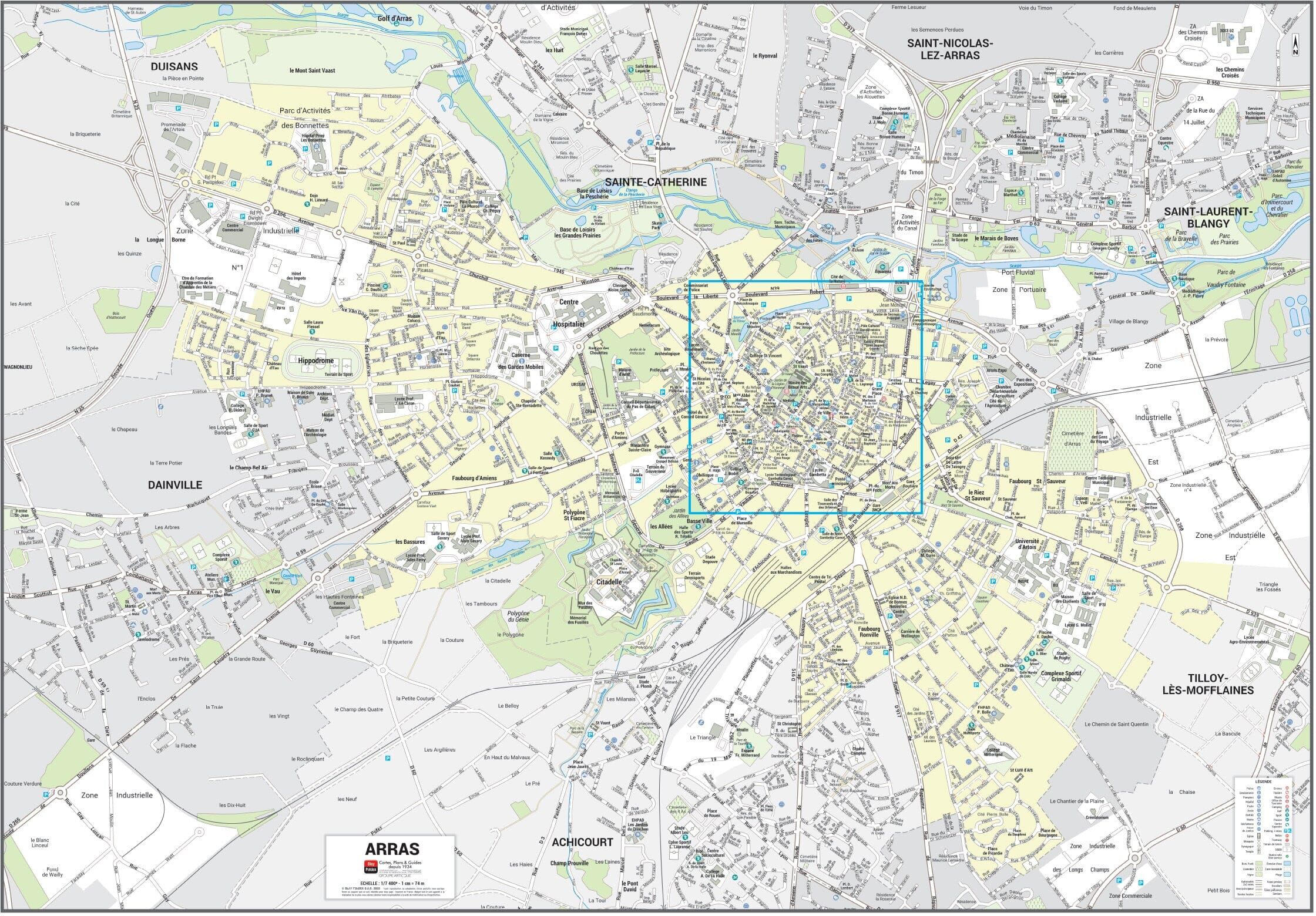 Poster de ville - Arras (100 x 70 cm)   Blay Foldex - Papier 150 g