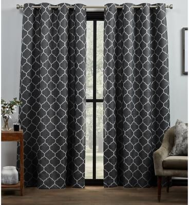 ATI Home Bensen Trellis Complete Blackout Grommet Top Panel Pair