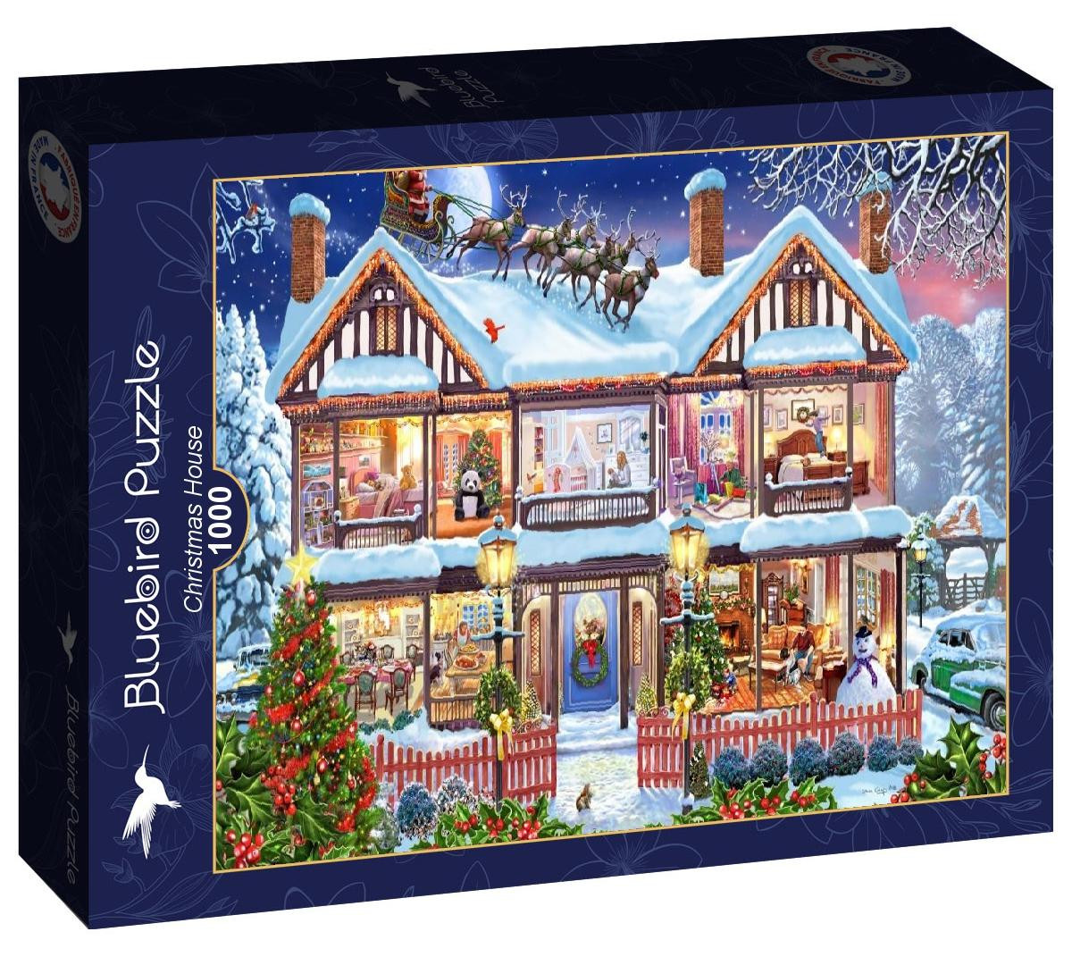 Bluebird Puzzle Kersthuis 1000 stukjes